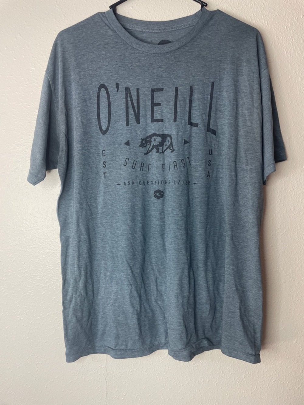 O'Neill Men's Heather Slate Blue Graphic Short Sleeve Tee